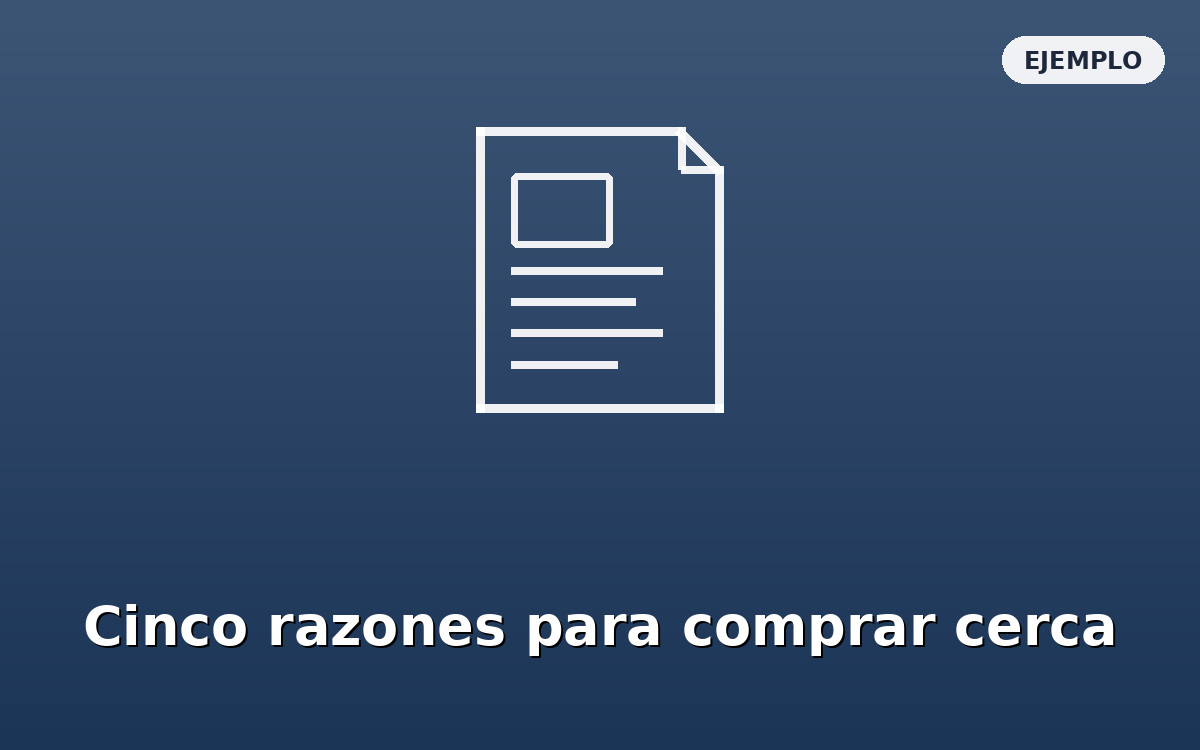 Cinco razones para comprar en el comercio de proximidad